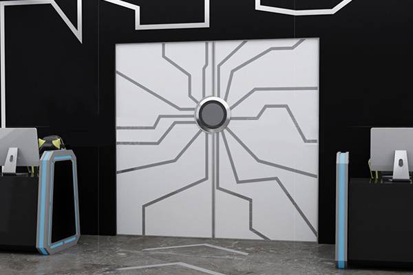 科技感智能门效果图
