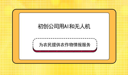 初创公司用AI和无人机为农民提供农作物情报服务